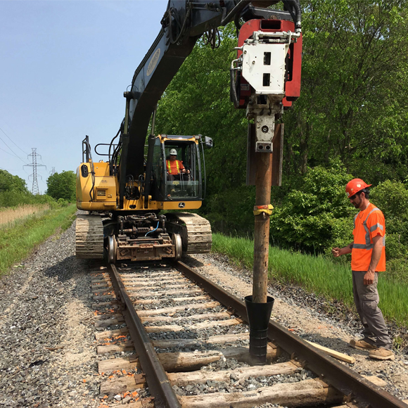 A sample of GeoSpike® Railway Subgrade System