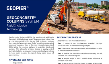 Geopier GeoConcrete® Column System Flyer