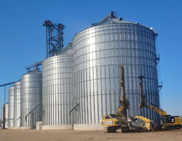 Image of Geopier Ground Improvement Solutions for Grain Storage Bins